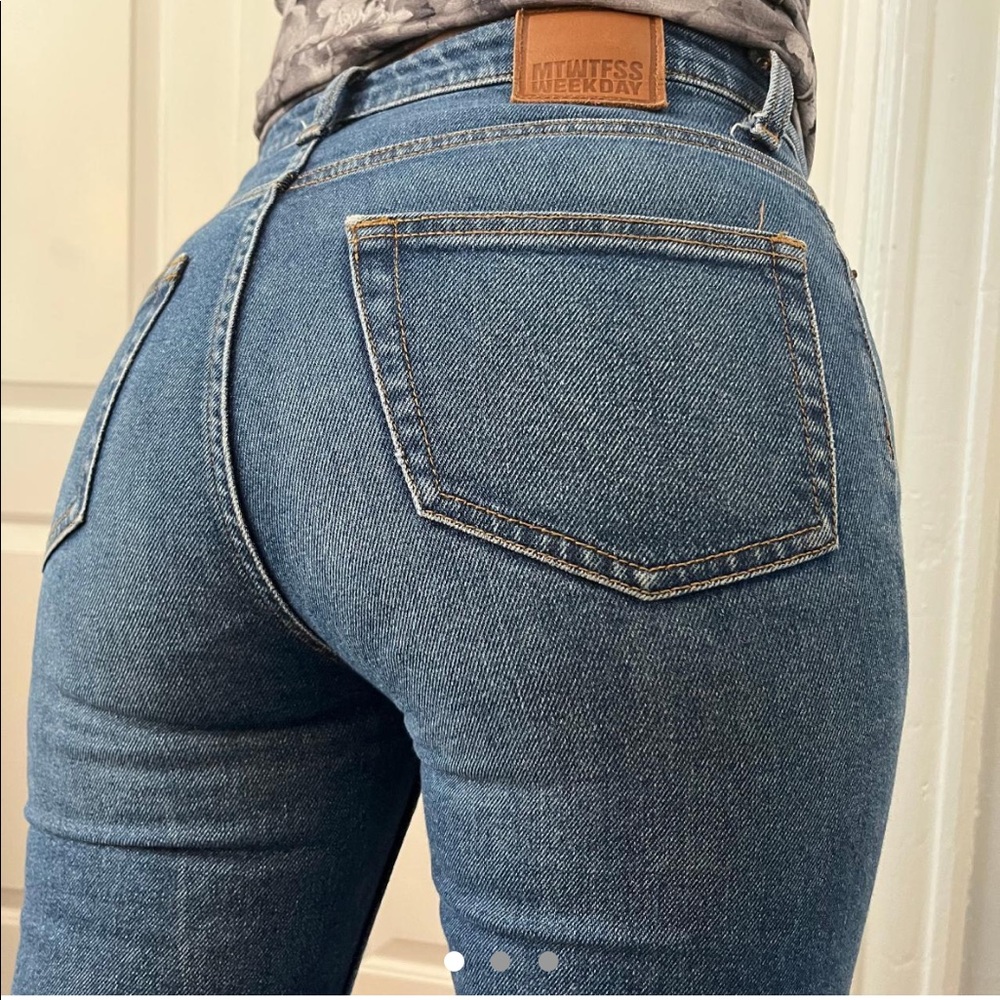 Weekday Way High Denim 25 x 30 Peralta Blue